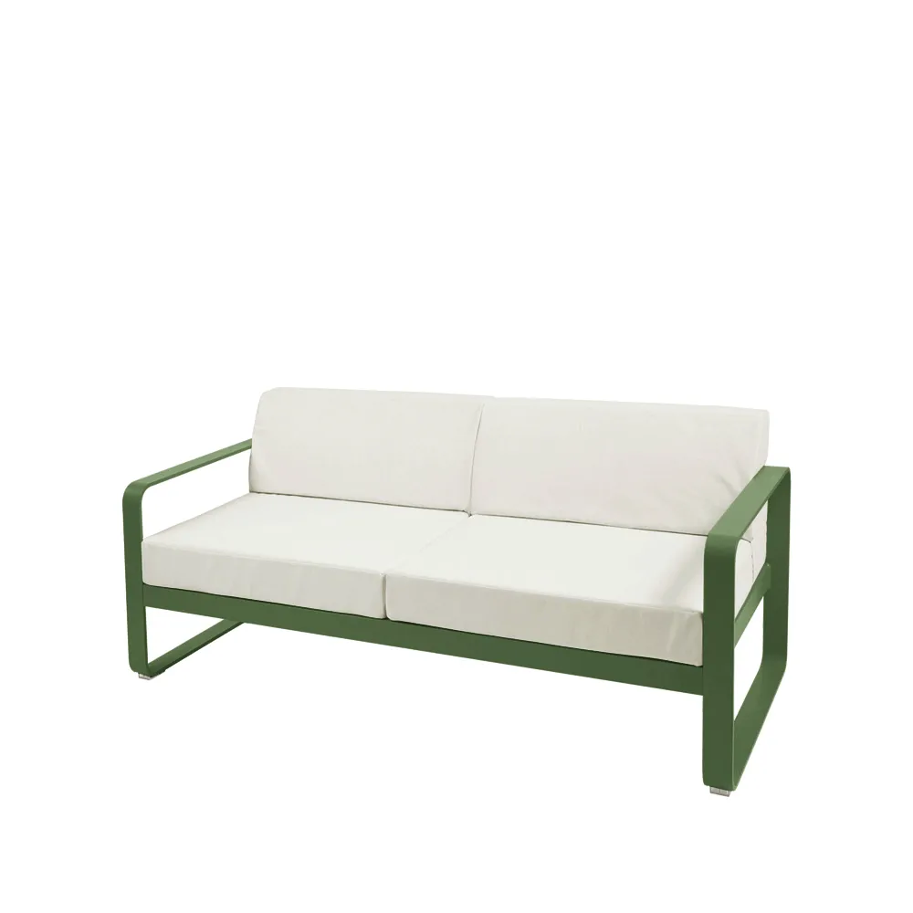 Bellevie 2-sits soffa, Cactus (grön), off-white dyna Fermob