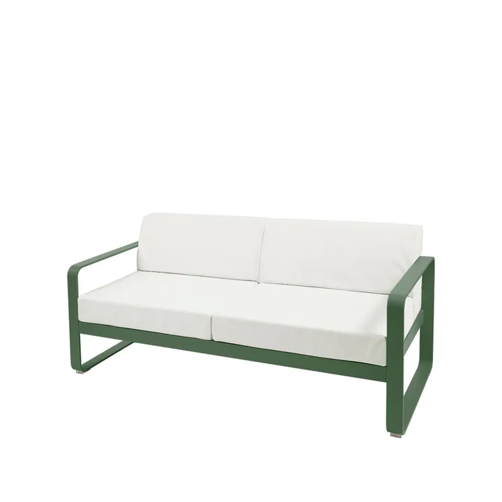 Bellevie 2-sits soffa - Cedar green (grön), off-white dyna - Fermob