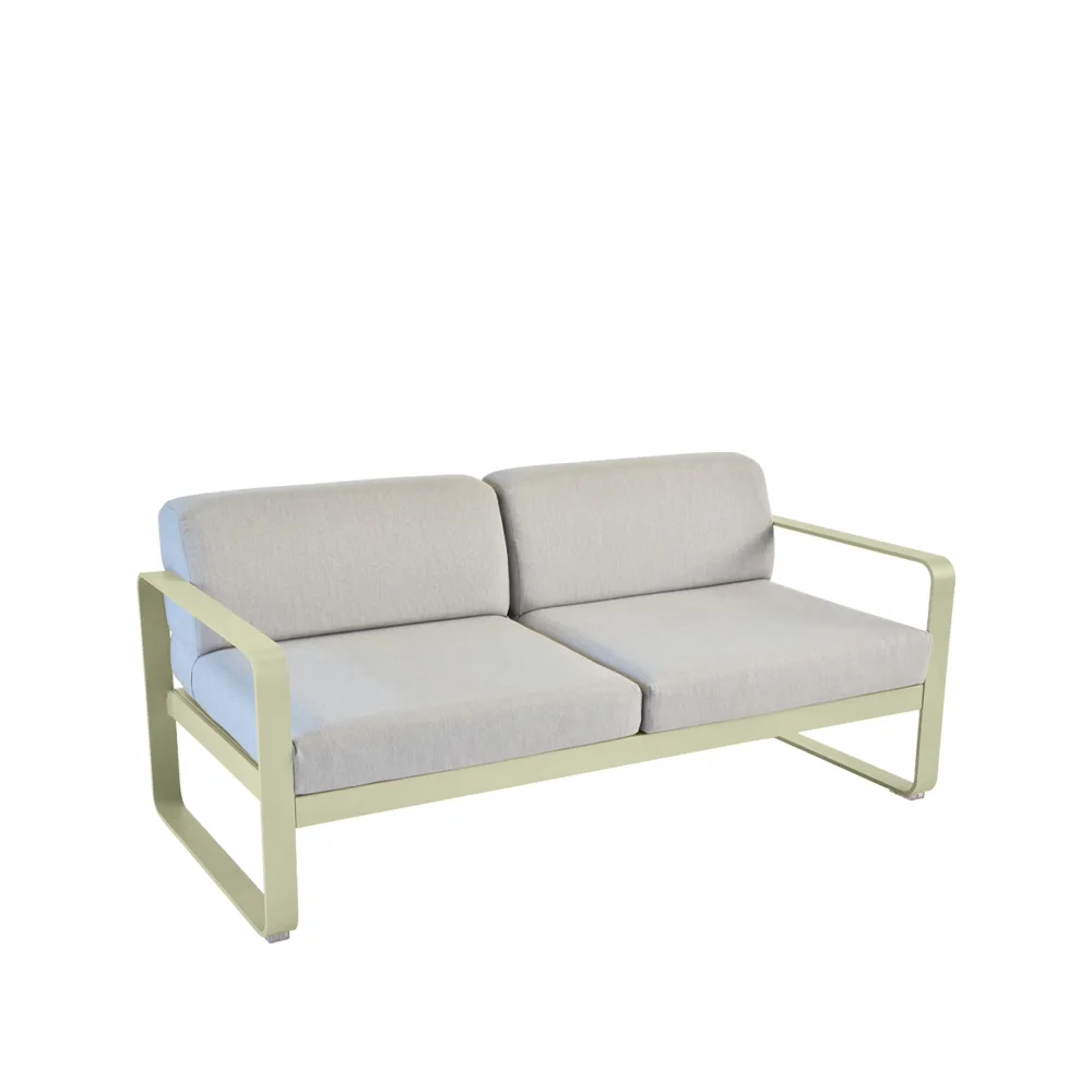 Bellevie 2-sits soffa, Willow green (grön), flannel grey dyna Fermob