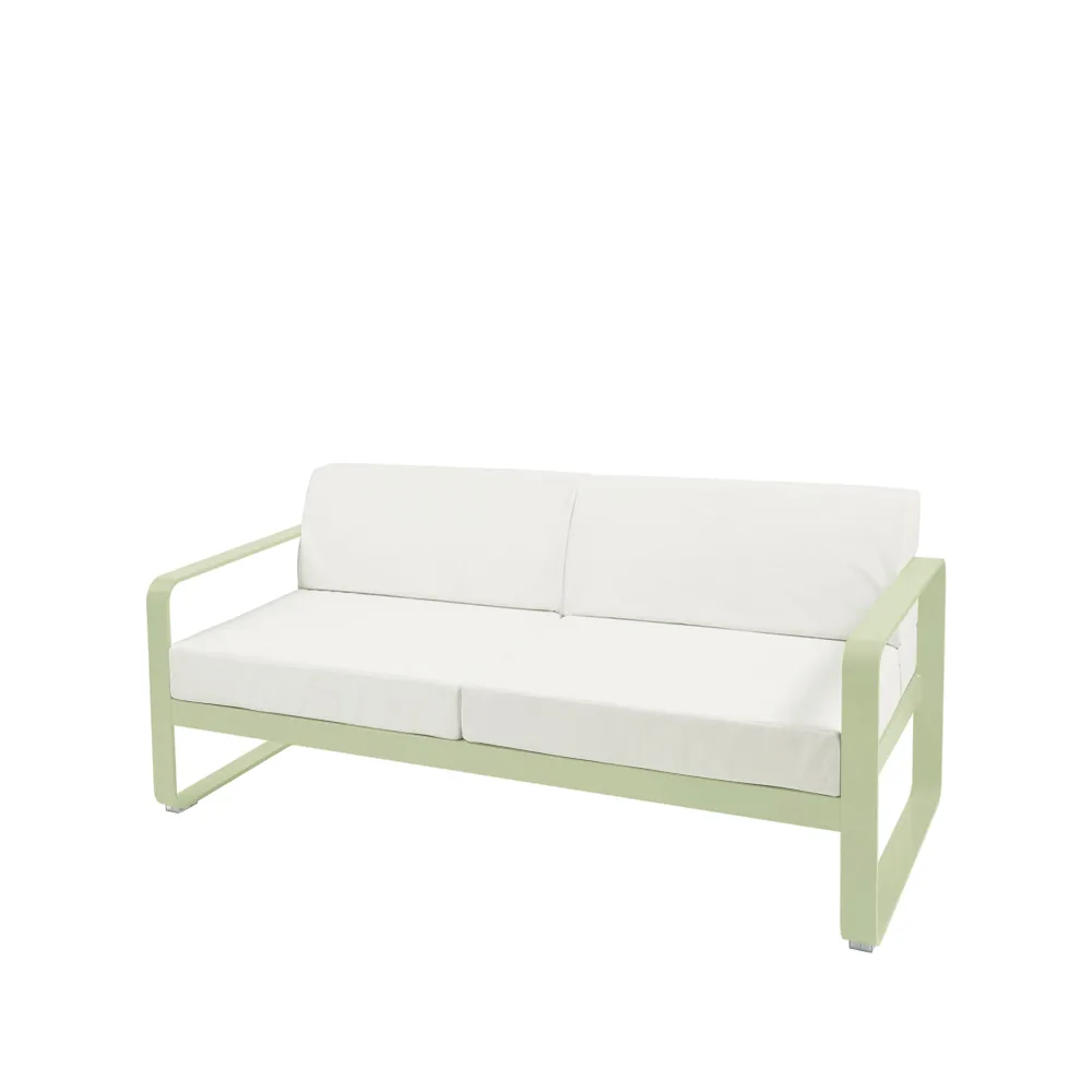 Bellevie 2-sits soffa, Willow green (grön), off-white dyna Fermob
