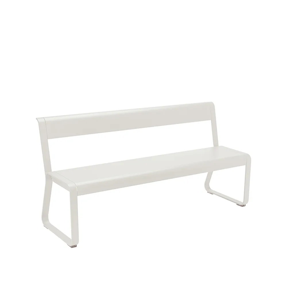 Bellevie bänk med ryggstöd, Clay grey (grå) Fermob