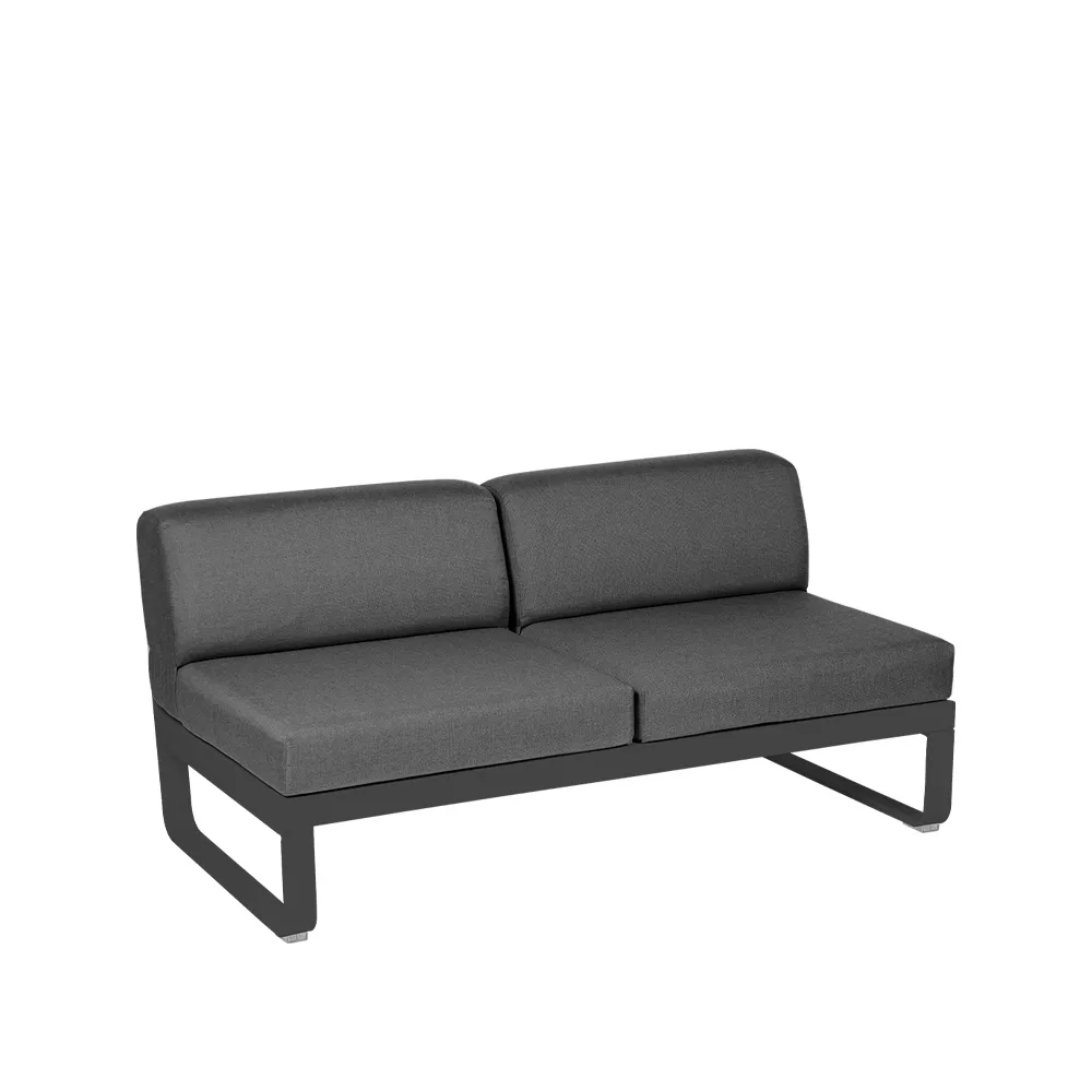 Bellevie Central modulsoffa, 2-sits Anthracite (grå), graphite grey dyna Fermob