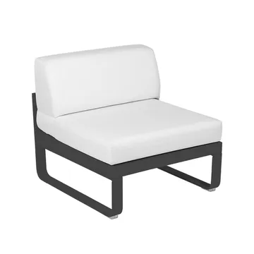 Bellevie Central modulsoffa - Anthracite (grå), off-white dyna, 1-sits - Fermob