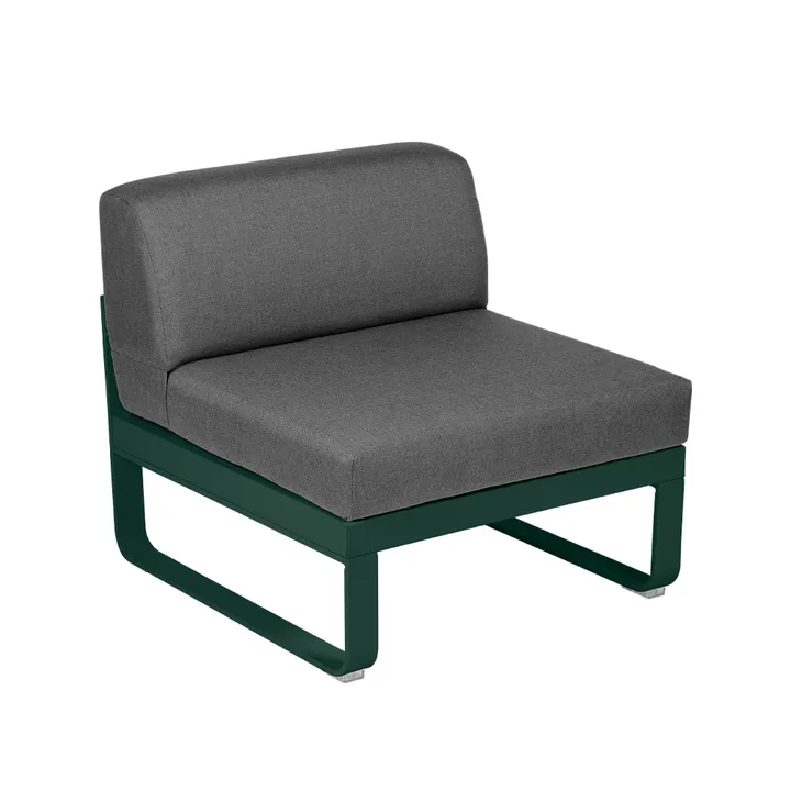 Bellevie Central modulsoffa - Cedar green (grön), graphite grey dyna, 1-sits - Fermob