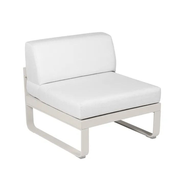 Bellevie Central modulsoffa - Clay grey (grå), off-white dyna, 1-sits - Fermob