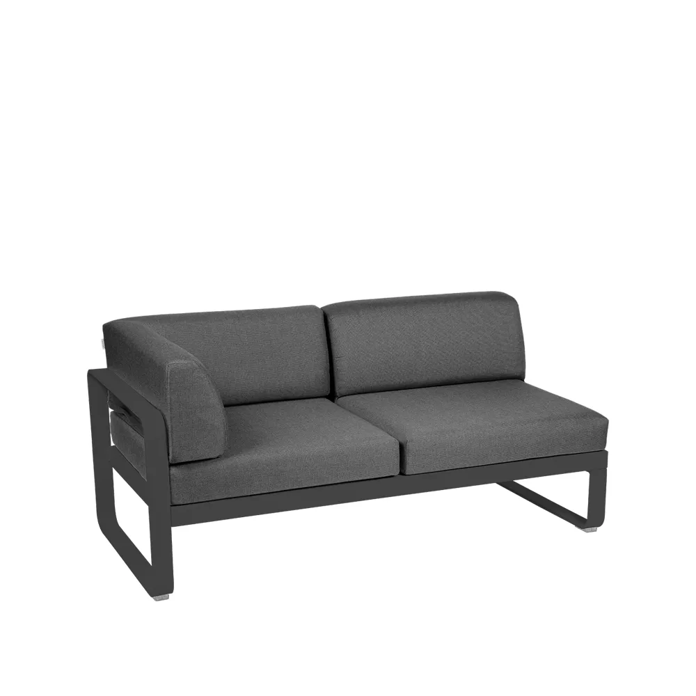 Bellevie Corner modulsoffa, 2-sits Anthracite (grå)-graphite grey dyna-vänster Fermob