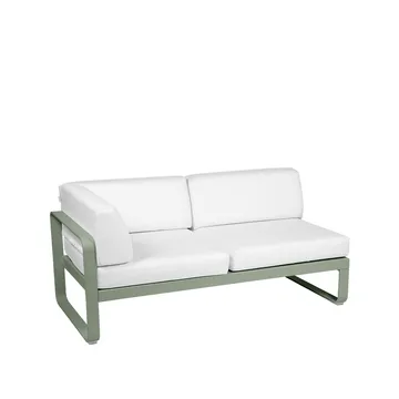 Bellevie Corner modulsoffa - 2-sits Cactus (grön), offwhite dyna, vänster - Fermob