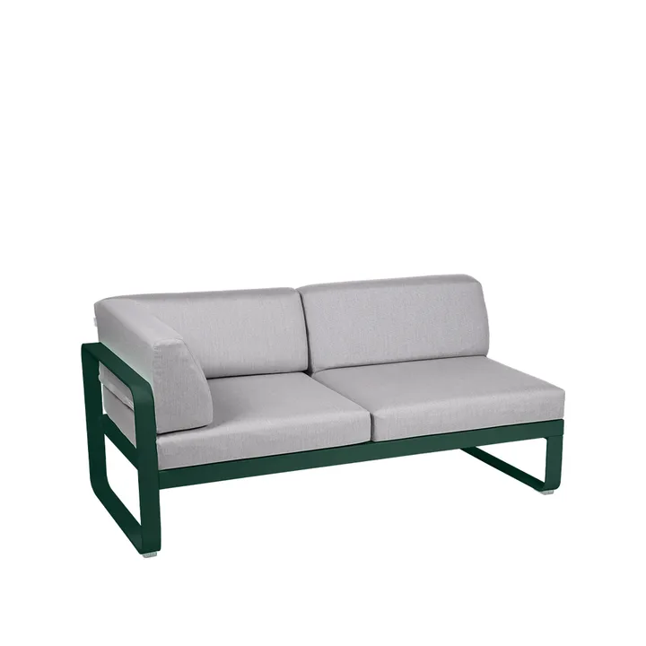 Bellevie Corner modulsoffa - 2-sits Cedar green (grön)-flannel grey dyna-vänster - Fermob