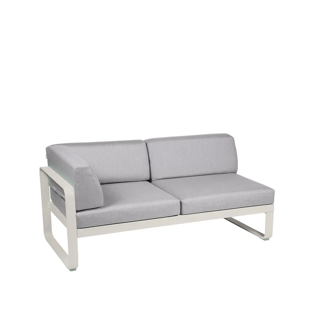 Bellevie Corner modulsoffa, 2-sits Clay grey (grå), flannel grey dyna, vänster Fermob