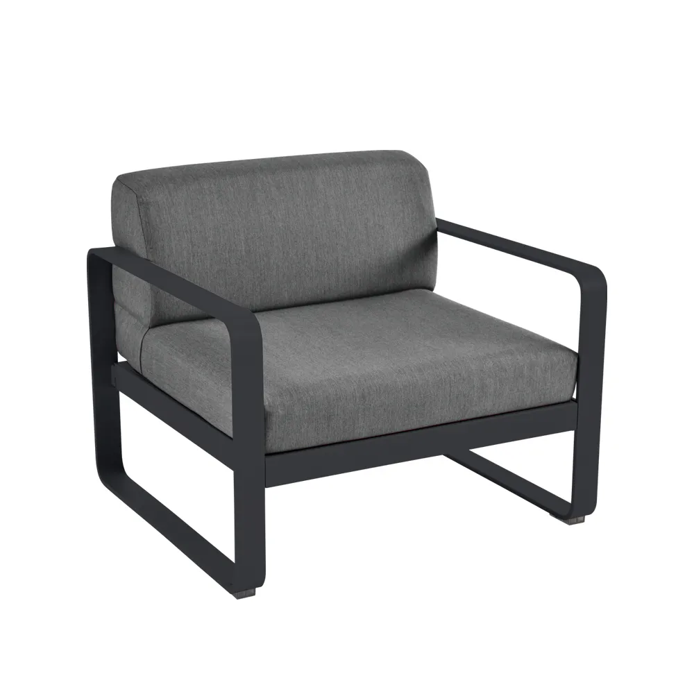 Bellevie fåtölj, Anthracite (grå), graphite grey dyna Fermob