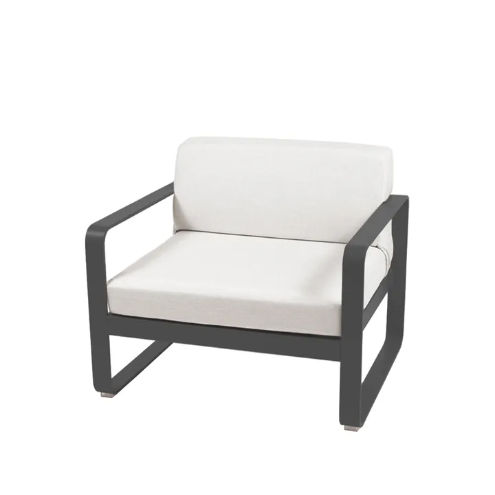 Bellevie fåtölj - Anthracite (grå), off-white dyna - Fermob