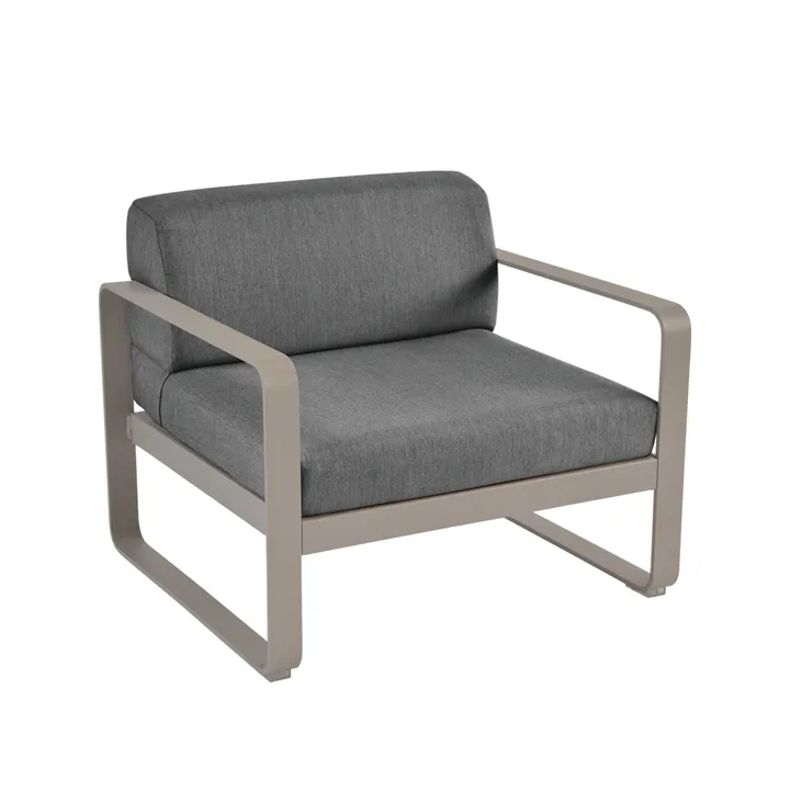 Bellevie fåtölj - Nutmeg (beige), graphite grey dyna - Fermob