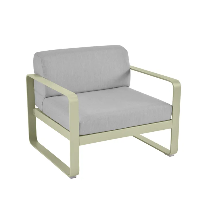 Bellevie fåtölj - Willow green (grön), flannel grey dyna - Fermob