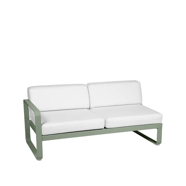 Bellevie Left modulsoffa - 2-sits Cactus (grön), off-white dyna - Fermob