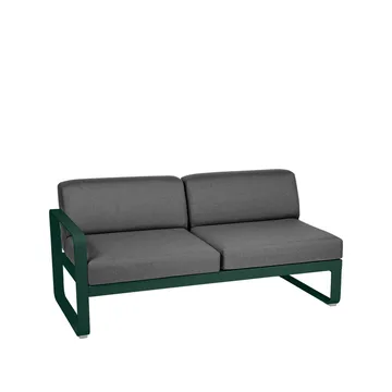 Bellevie Left modulsoffa - 2-sits Cedar green (grön), graphite grey dyna - Fermob