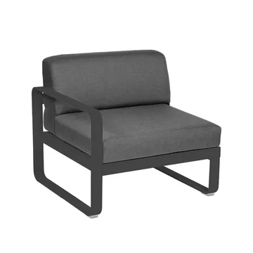 Bellevie Left modulsoffa - Anthracite (grå), graphite grey dyna, 1-sits - Fermob