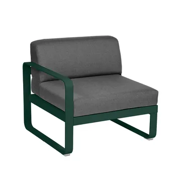 Bellevie Left modulsoffa - Cedar green (grön), graphite grey dyna, 1-sits - Fermob