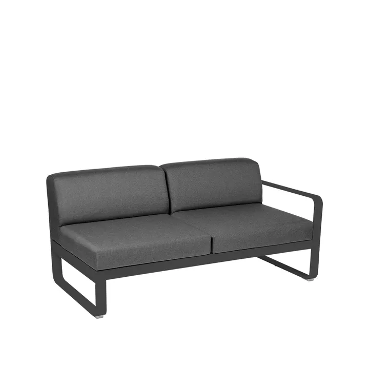 Bellevie Right modulsoffa - 2-sits Anthracite (grå), graphite grey dyna - Fermob