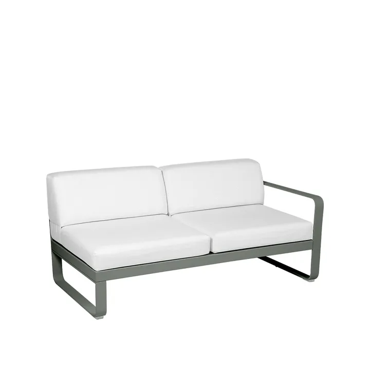 Bellevie Right modulsoffa - 2-sits Rosemary (grön)-off-white dyna - Fermob