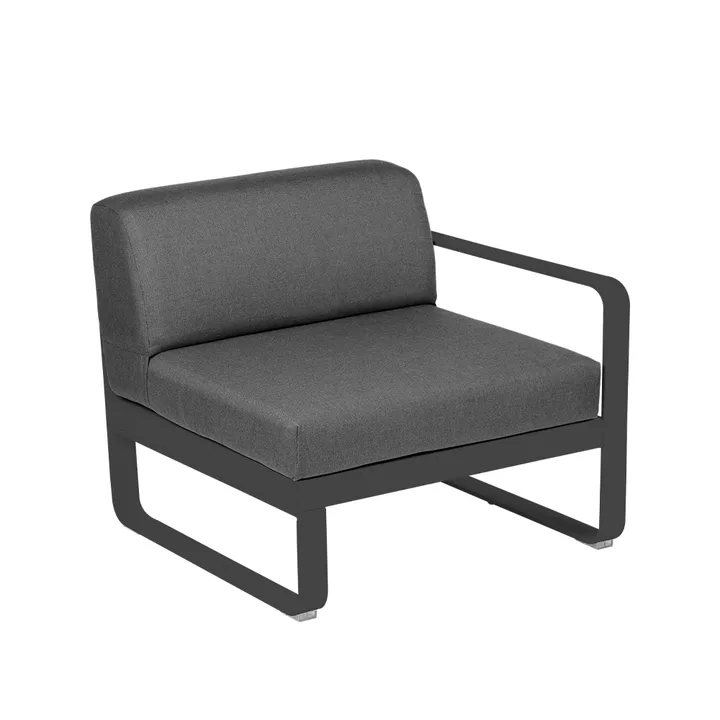 Bellevie Right modulsoffa - Anthracite (grå), graphite grey dyna, 1-sits - Fermob