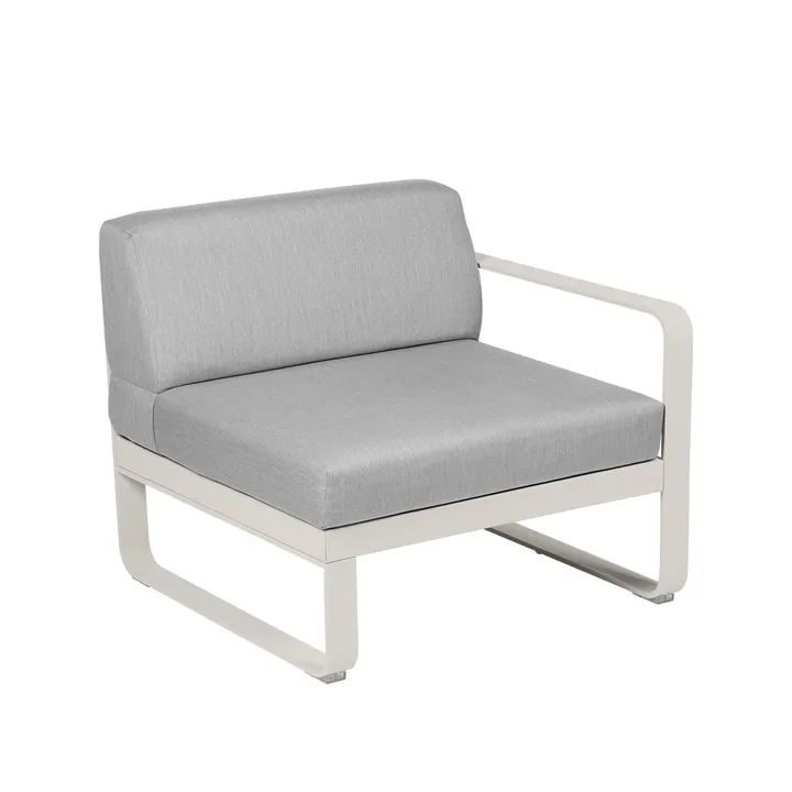 Bellevie Right modulsoffa - Clay grey (grå), flannel grey dyna, 1-sits - Fermob