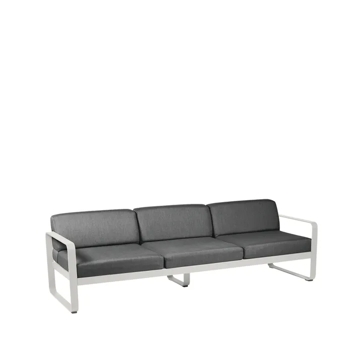 Bellevie soffa - 3-sits Clay grey (grå), graphite grey dyna - Fermob