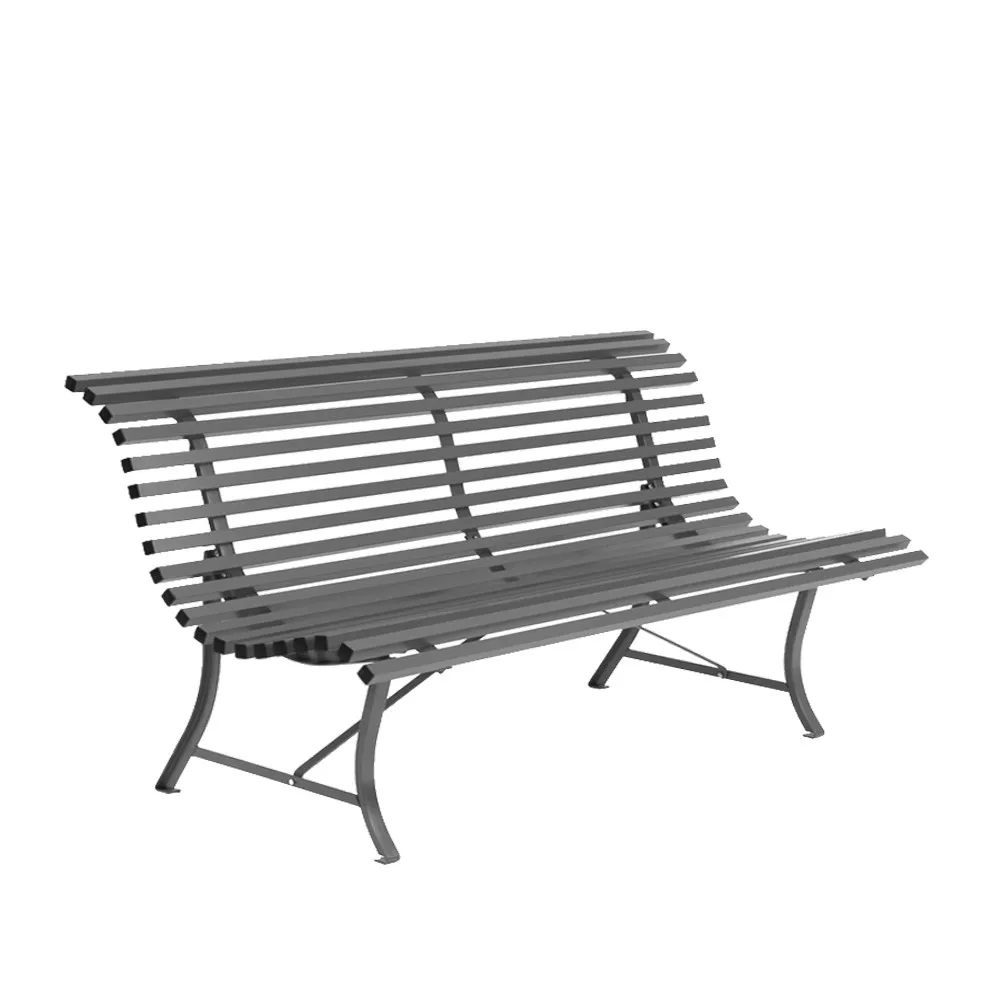 Louisiane bänk 200 cm, Storm grey (grå) Fermob