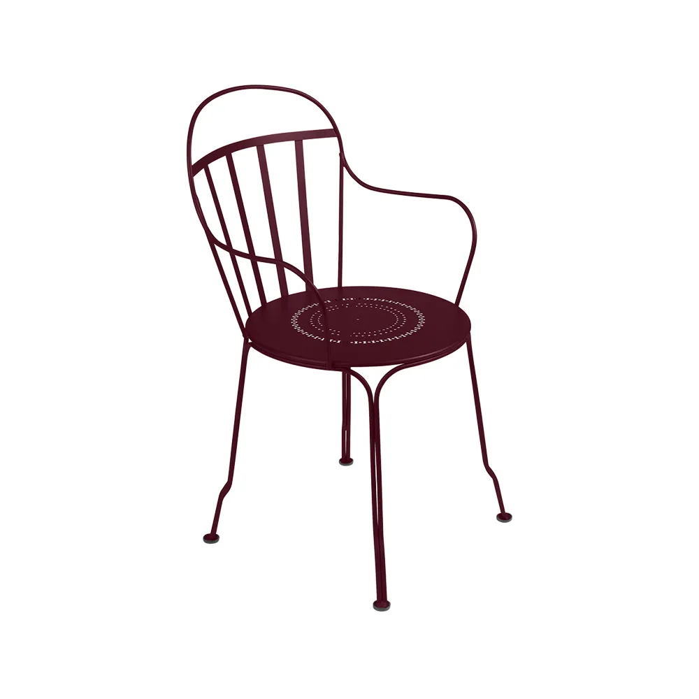 Louvre karmstol, Black cherry (vinröd) Fermob