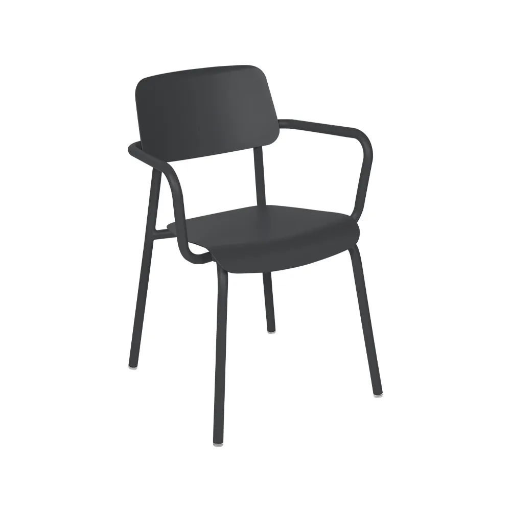 Studie karmstol, Anthracite (grå) (grå), stapelbar Fermob