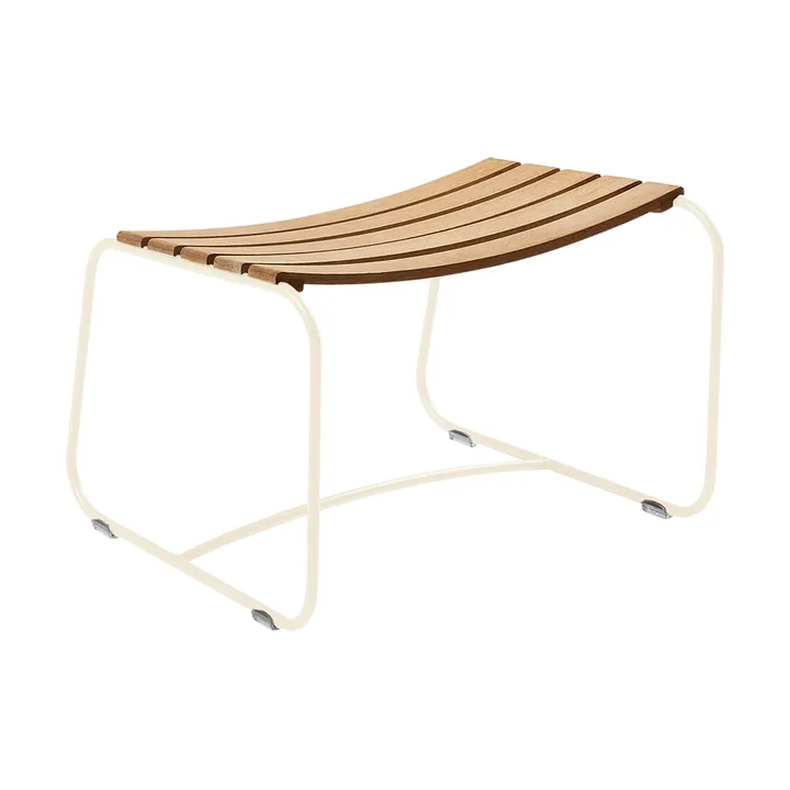 Surprising Teak fotpall - Latte beige (beige) - Fermob