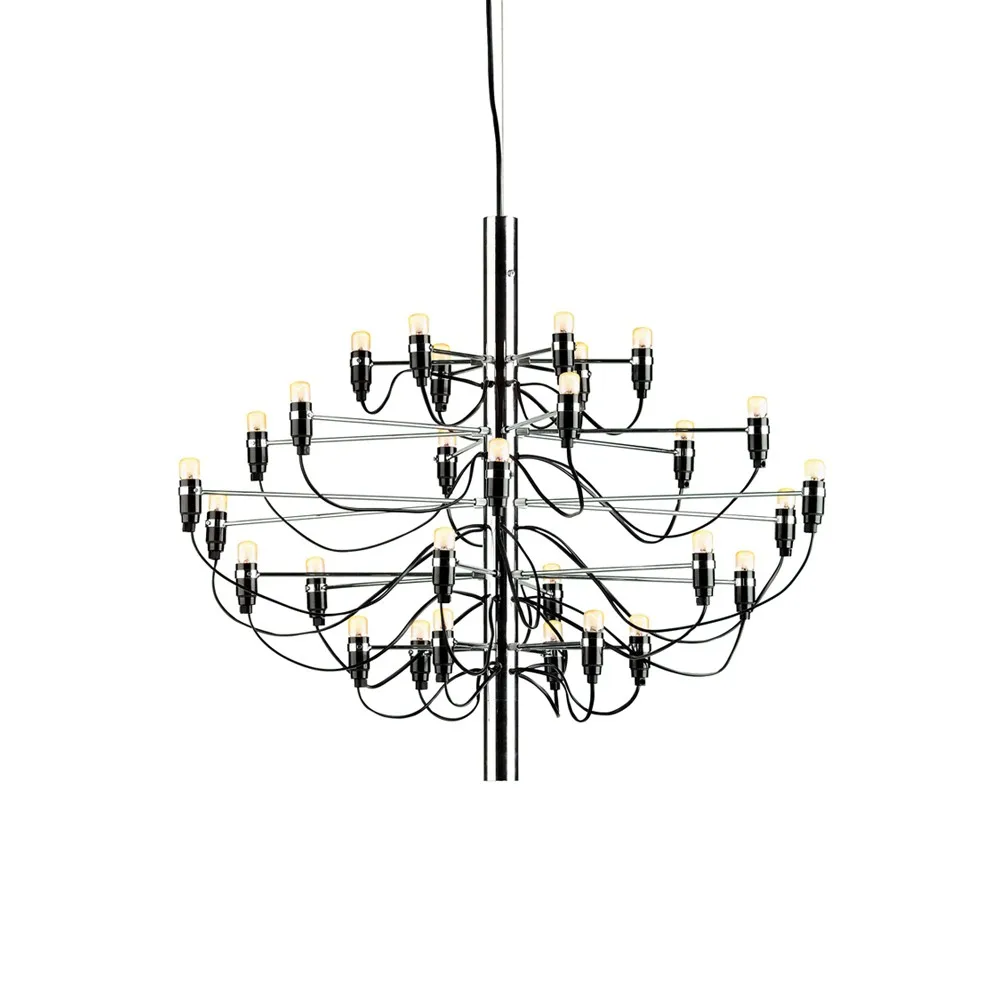 2097 Sarfatti ljuskrona LED, Krom 30 lampor Flos