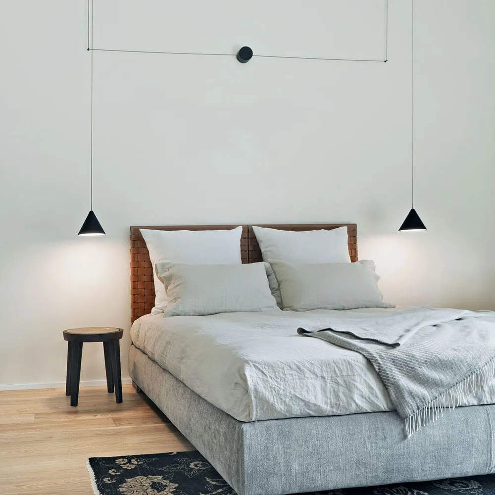 String Light Cone pendel, Vit, 12 m kabel Flos