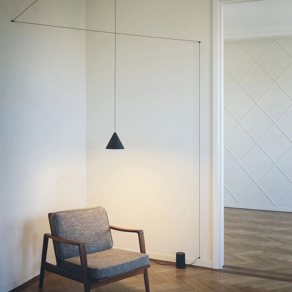 String Light Cone pendel, Vit, 12 m kabel Flos