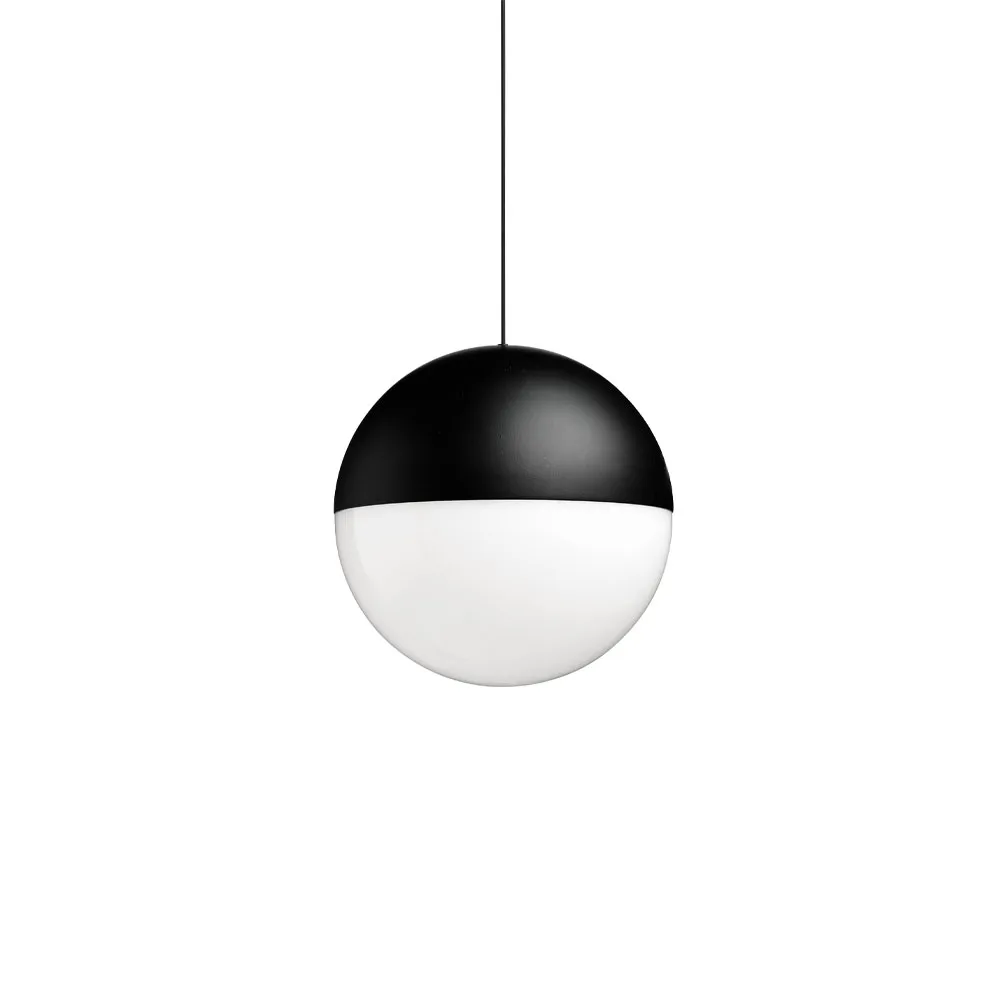 String Light Sphere pendel, Svart, 22 m kabel Flos