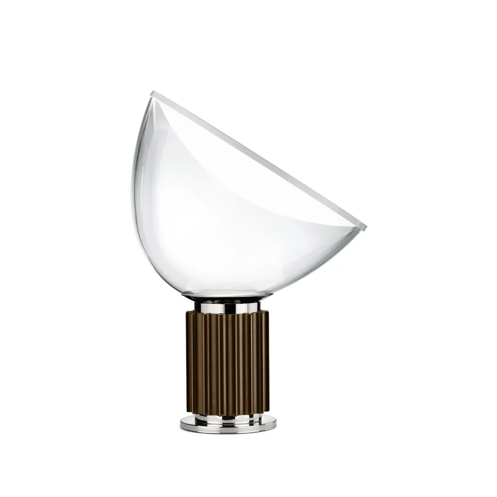 Taccia Small bordslampa LED 48,5 cm, Brons-glaskupa Flos