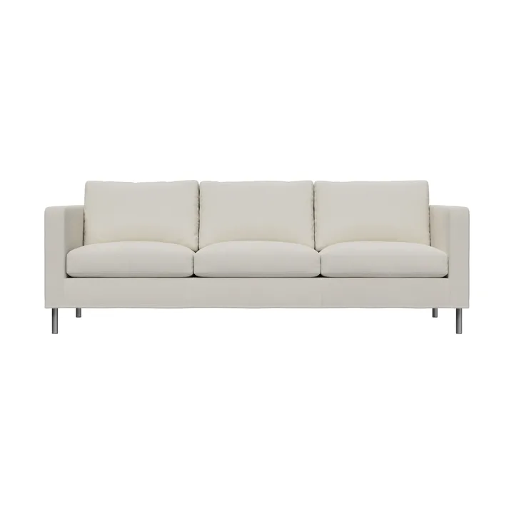 Alex 3-sits soffa - Tyg Hiro White-aluminiumben - Fogia