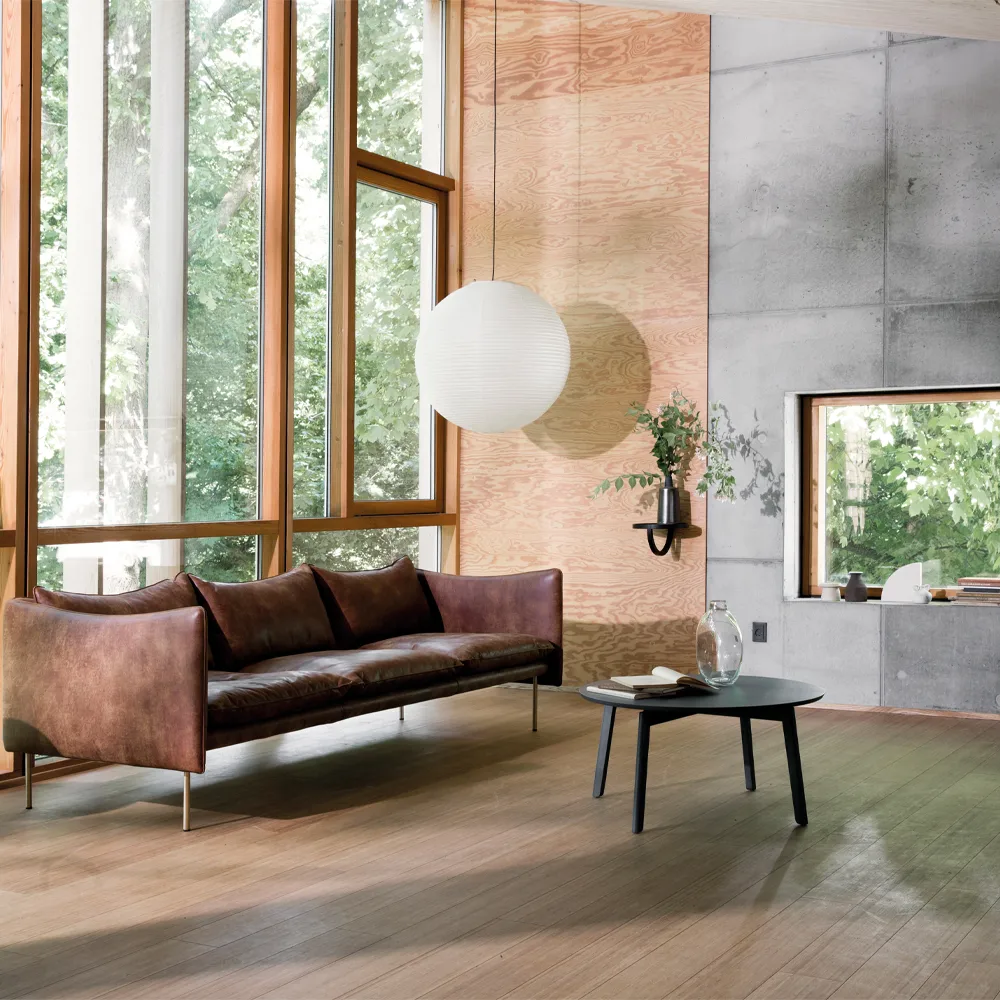 Area soffbord, ask svartbets, ø80 h.28 cm Fogia