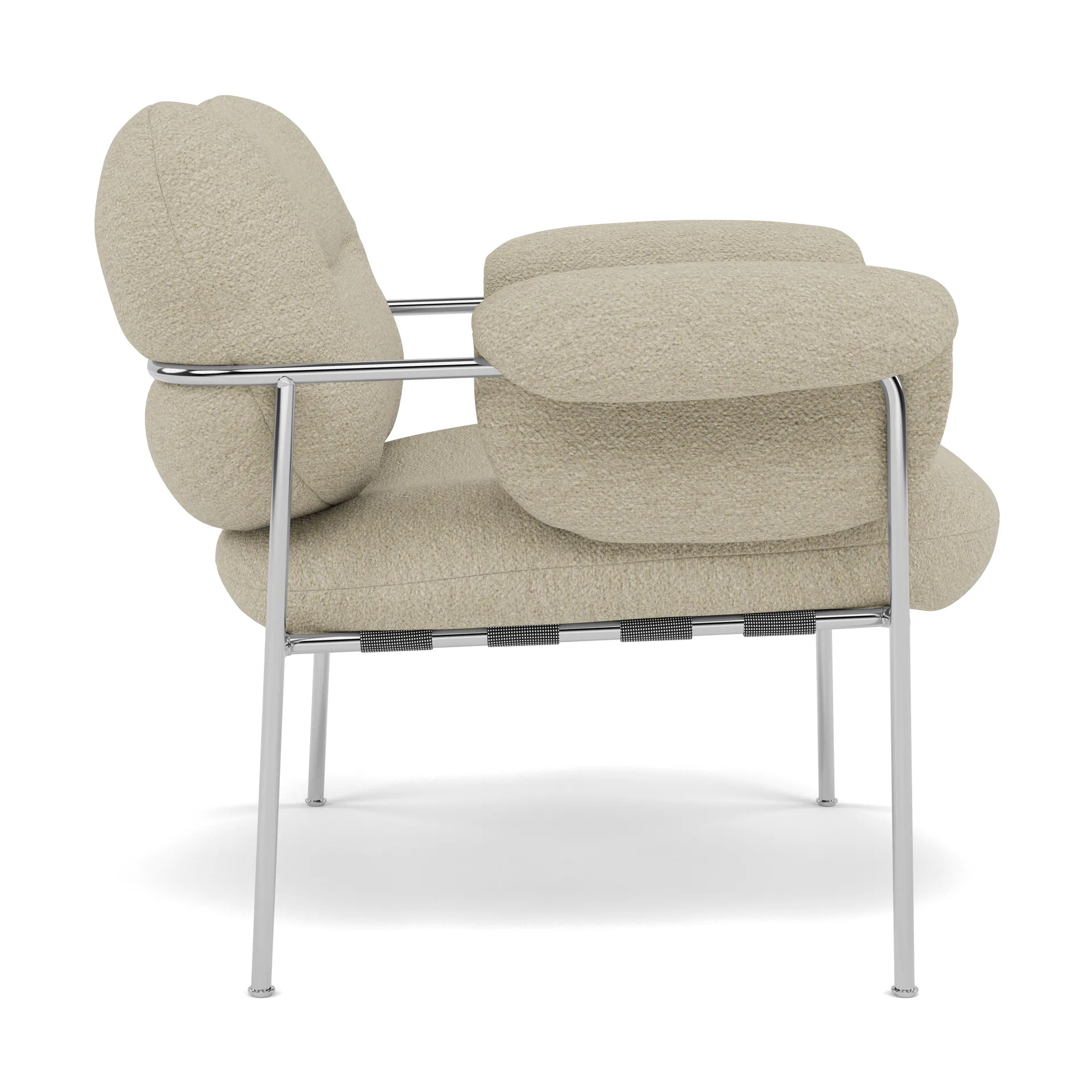 Bollo fåtölj, Barnum 2-polished stainless steel Fogia