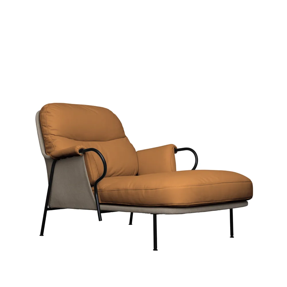 Lyra liggfåtölj, läder vintage cognac Fogia