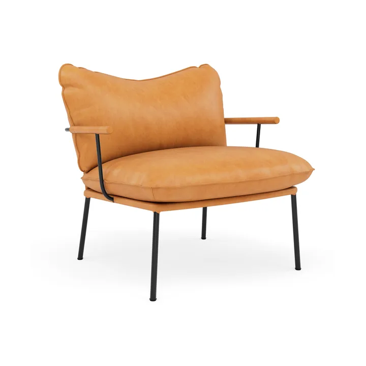 Pico fåtölj - Vintage Cognac-RAL 9005 - Fogia