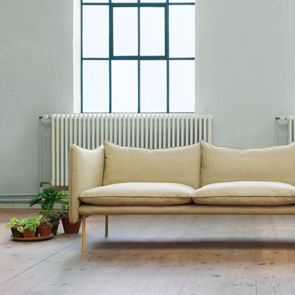 Tiki soffa 3-sits, Elmotique 99001-mörkgrå ben Fogia