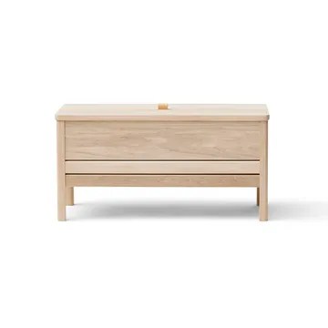 A Line förvaringsbänk 90 cm - Vit ek - Form & Refine