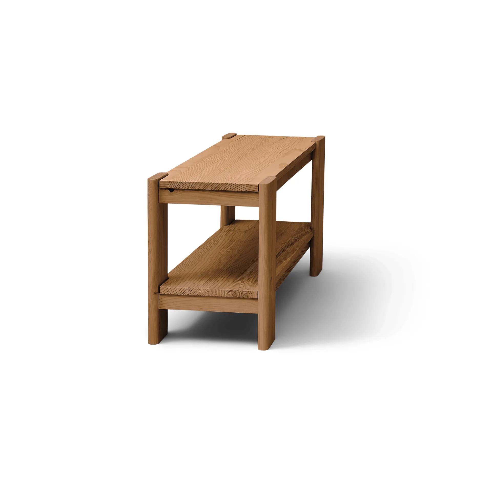 Beam bänk, Deep brown pine, 112x45x33 cm Form & Refine