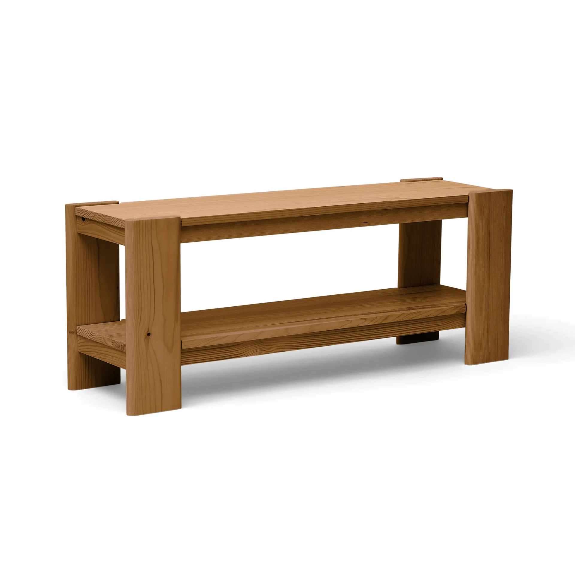Beam bänk, Deep brown pine, 112x45x33 cm Form & Refine
