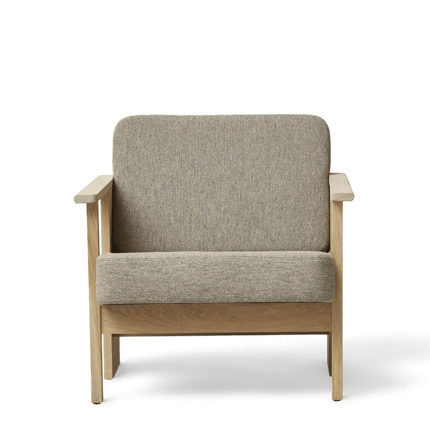 Block loungestol, Vit ek-Hallingdal 65-0227 Form & Refine