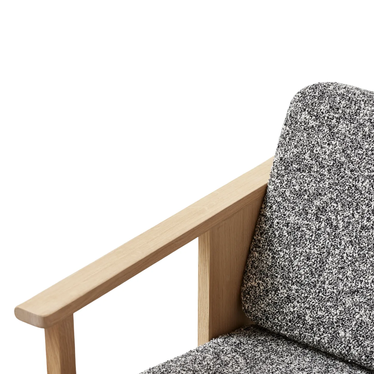 Block loungestol, Vit ek-Zero 0004 Form & Refine