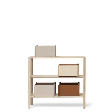 Leaf hylla 3 hyllplan 92x100 cm - Vit ek - Form & Refine