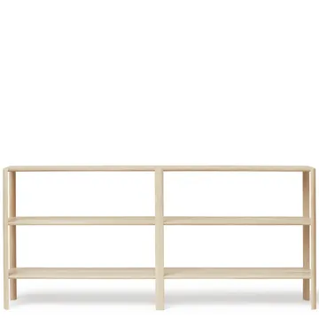 Leaf hylla 3 hyllplan 92x200 cm - Vit ek - Form & Refine
