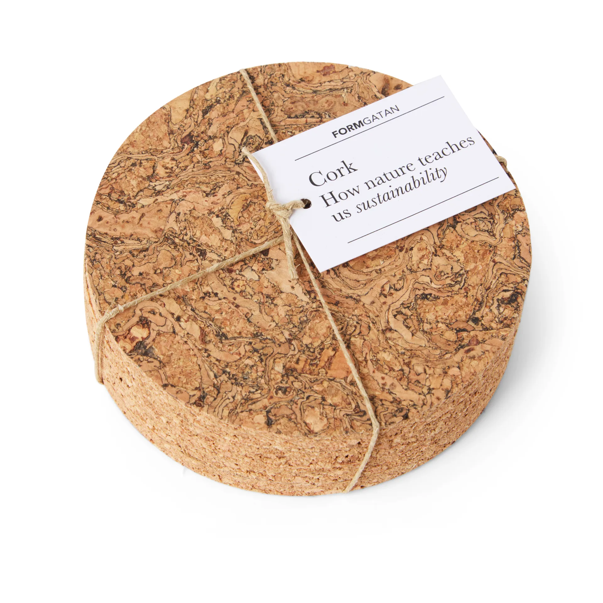 Cork glasunderlägg 4-pack, Natural Formgatan