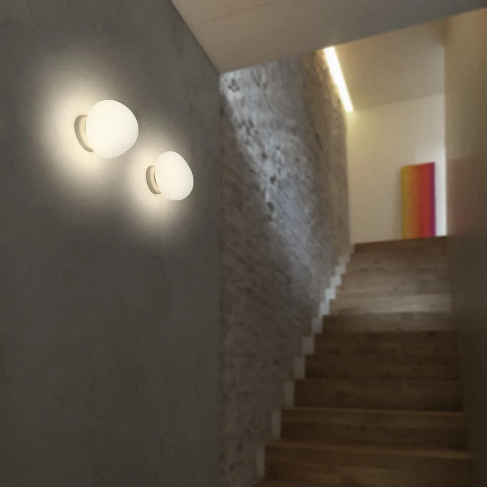 Gregg piccola vägglampa, vit Foscarini